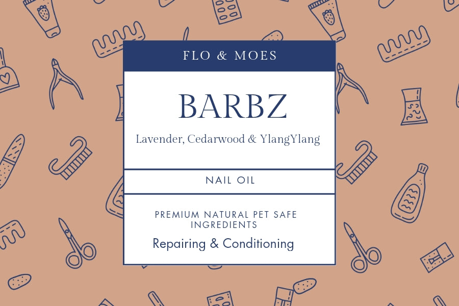 BARBZ Aromatherapy Nail Oil for Dogs ( Cedarwood, Lavender & YlangYlang) 30ml dropper bottle