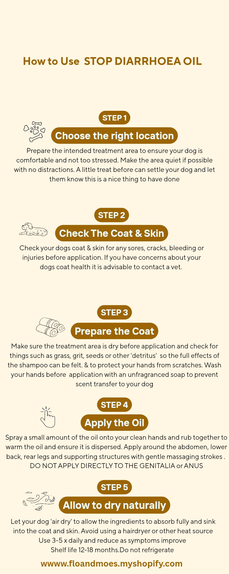 STOP Diarrhoea Support Oil ( Dogs and Large Animals)