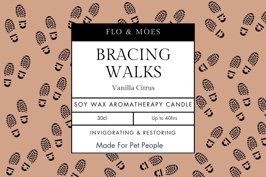 Aromatheraphy Candle BRACING WALKS  (30cl Pet Safe Aromatherapy Essences)