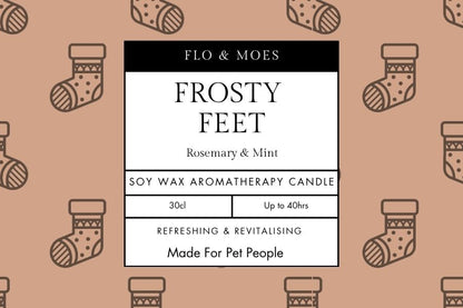 Aromatherapy Candle FROSTY FEET ( 30cl Pet Safe Aromatherapy Essences)