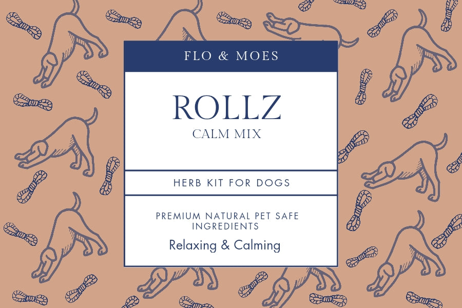 ROLLZ  DOG ( Herbal Rolling Treat & Hydrosol Spray for Dogs)  Herb Mix 100ml jar & 50ml Hydrosol spray
