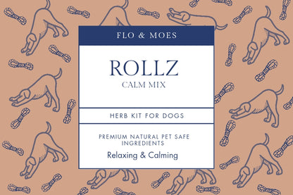 ROLLZ  DOG ( Herbal Rolling Treat & Hydrosol Spray for Dogs)  Herb Mix 100ml jar & 50ml Hydrosol spray