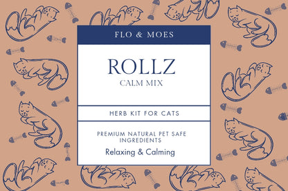 ROLLZ CAT ( Herbal Rolling Treat & Hydrosol Spray for Cats)  Herb Mix 100ml jar & 50ml Hydrosol Spray