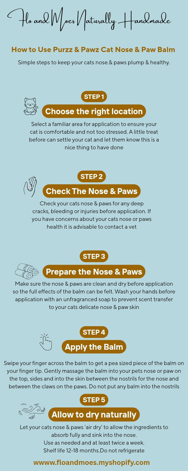 Purrz & Pawz (unscented Natural Nose , Ear & Paw Balm for Cats) 50ml jar