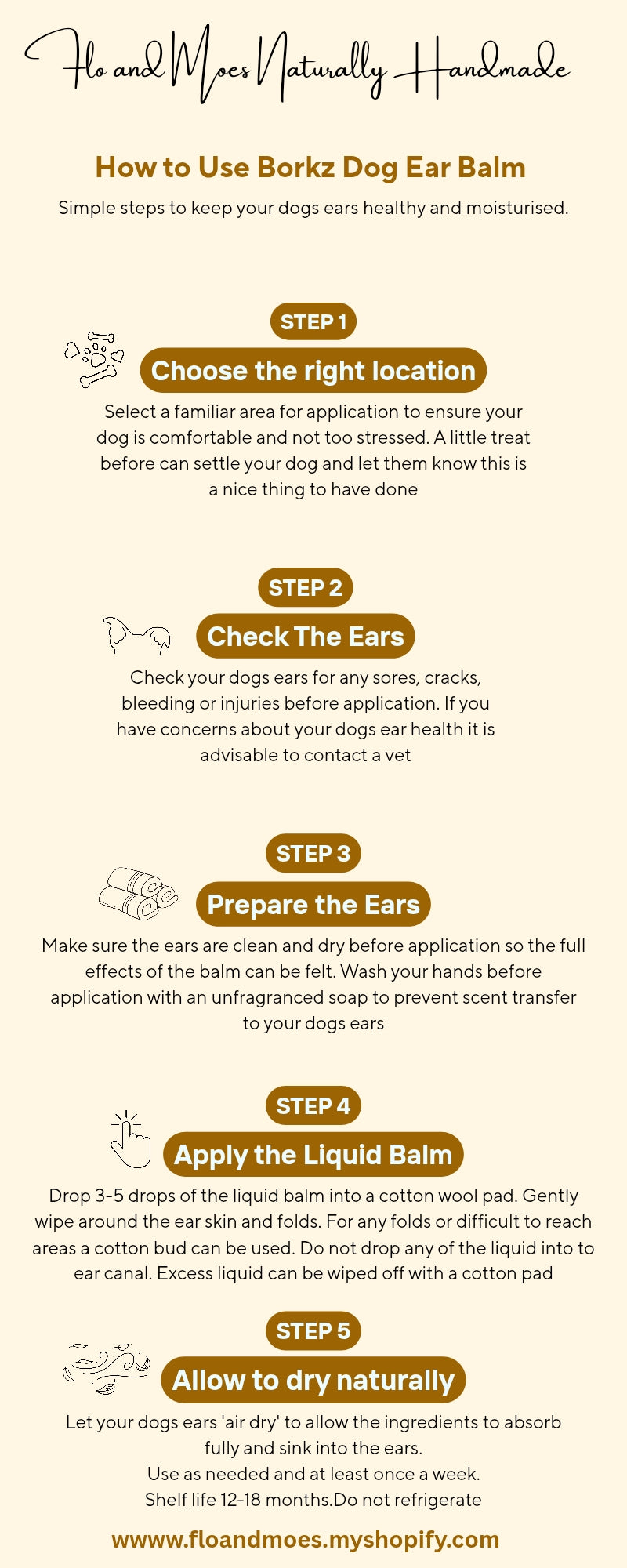 BORKZ Aromatherapy Conditioning Ear Balm for Dogs ( Geranium,Lavender & Chamomile)30ml dropper bottle