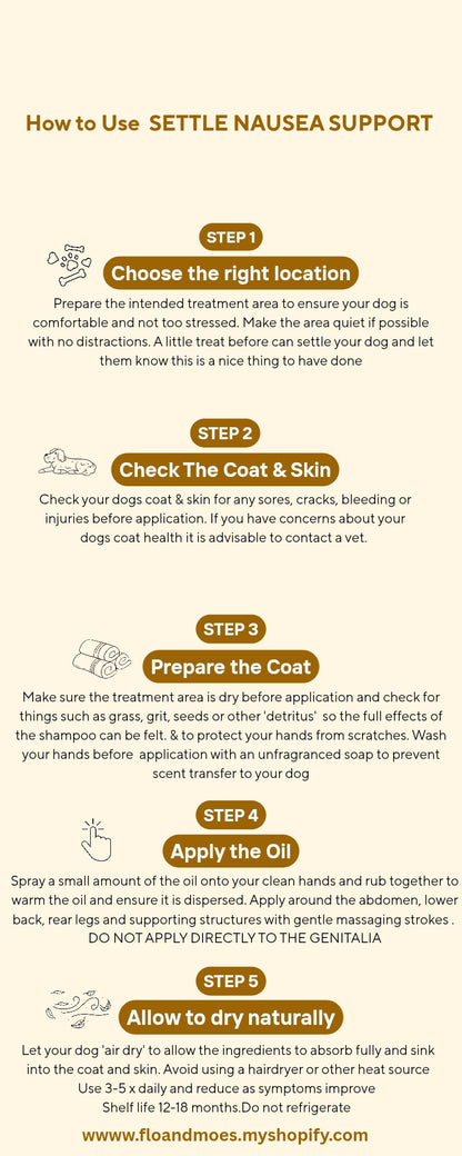SETTLE Nausea Support Oil ( Dogs and Large Animals)