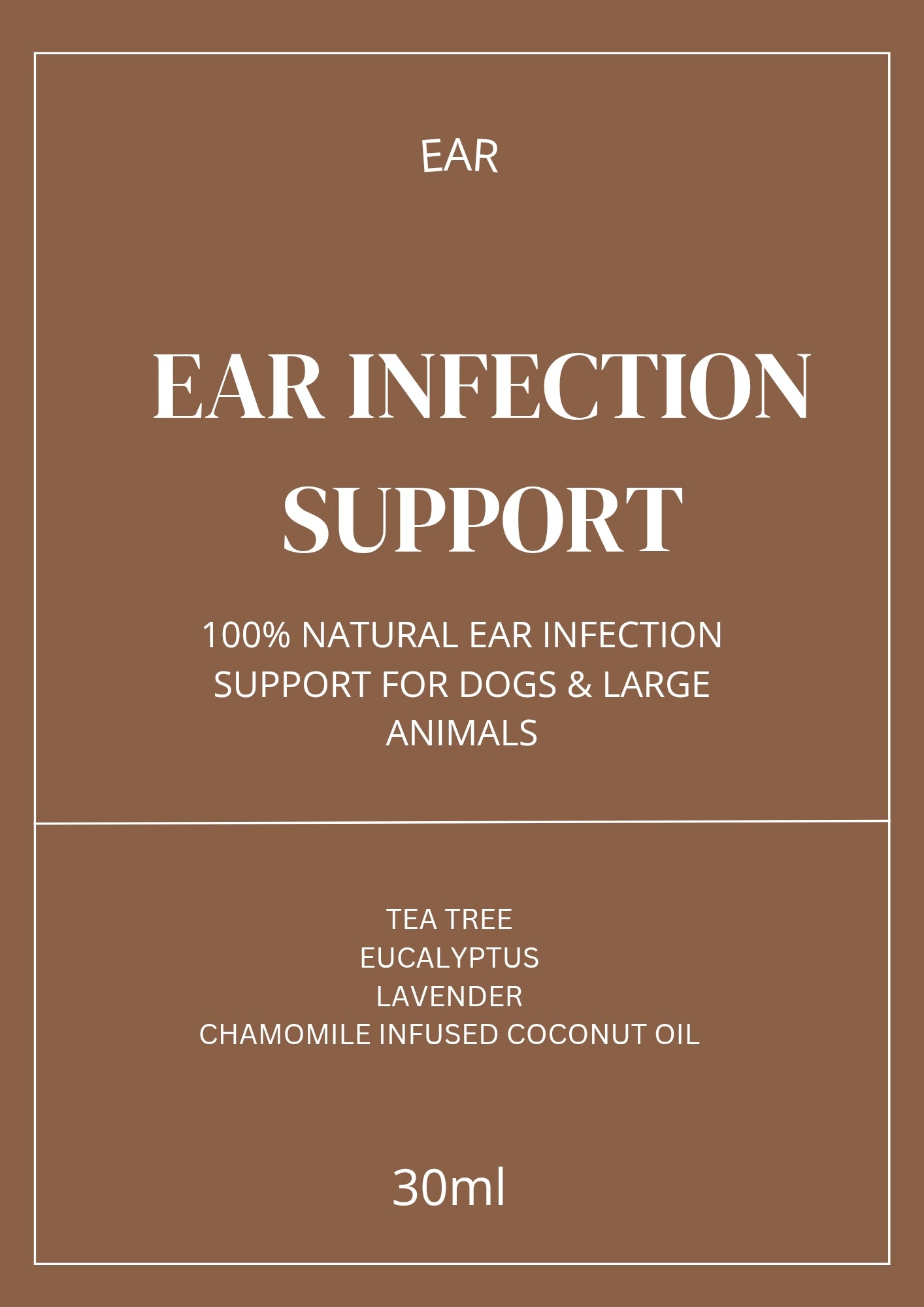 EARS  INFECTION SUPPORT OIL ( Dogs & Large Animals)