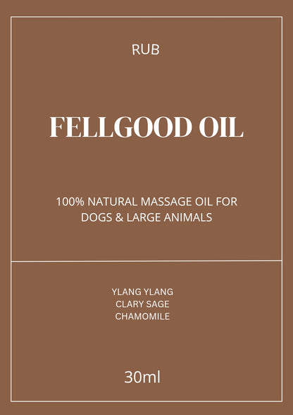 FEELGOOD Aromatherapy Massage Oil for Dogs (Ylang Ylang, Clary Sage & Chamomile) 30ml dropper bottle