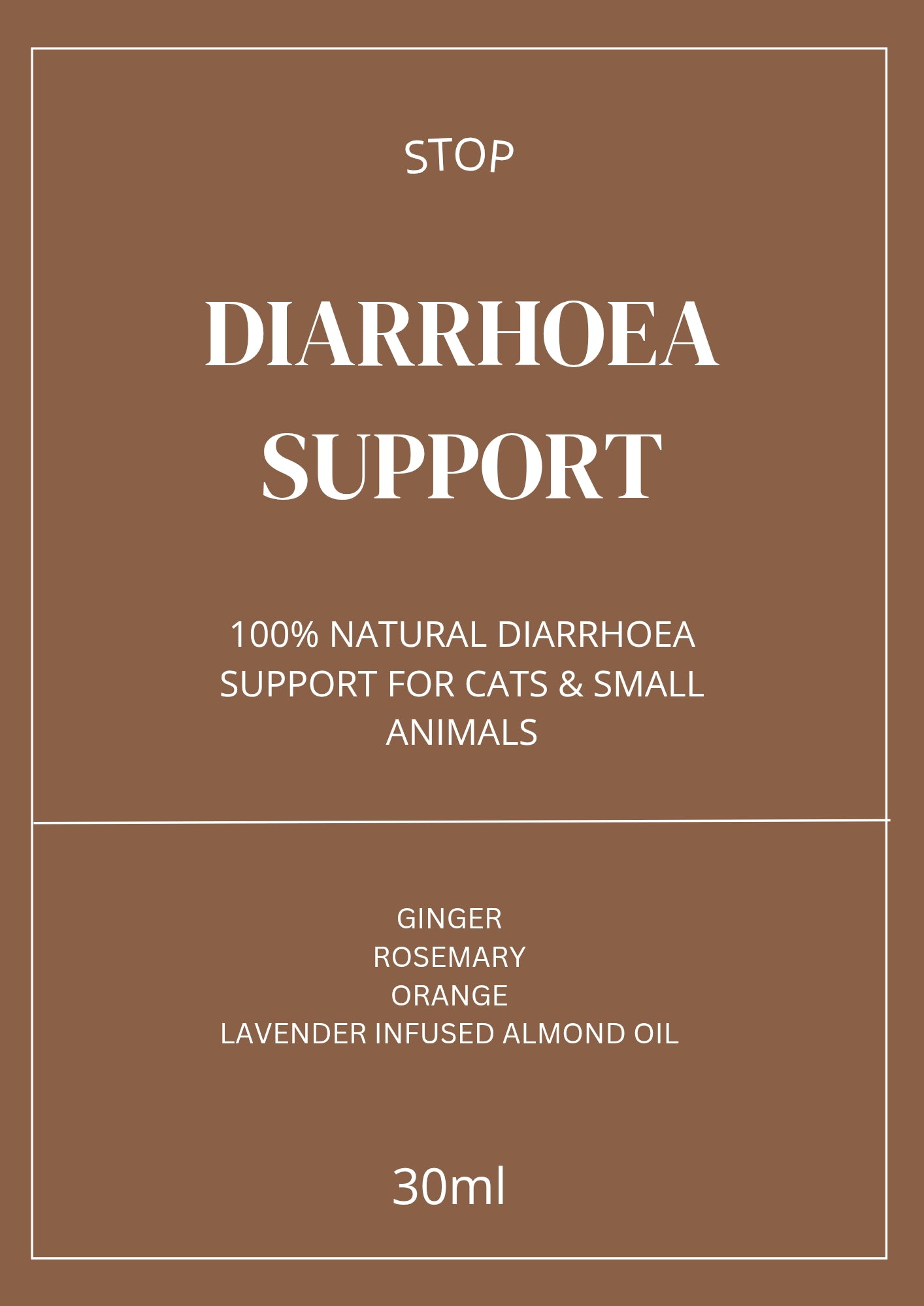 STOP Diarrhoea Support Oil ( Cats & Small Animals)