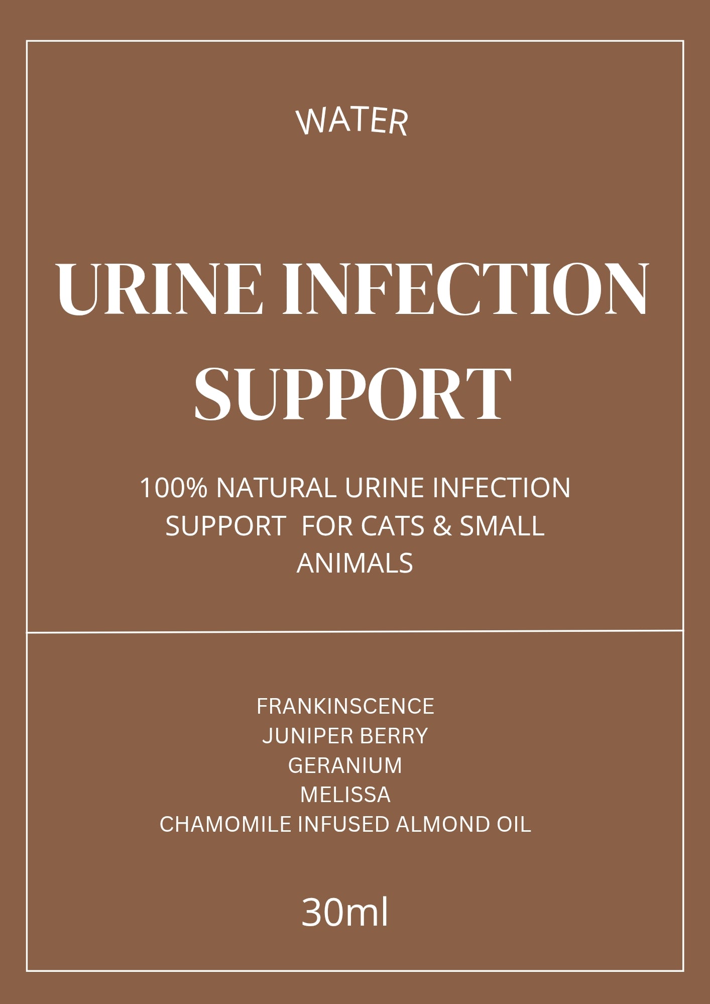 WATER Urinary Infection Support Oil ( Cats & Small Animals)