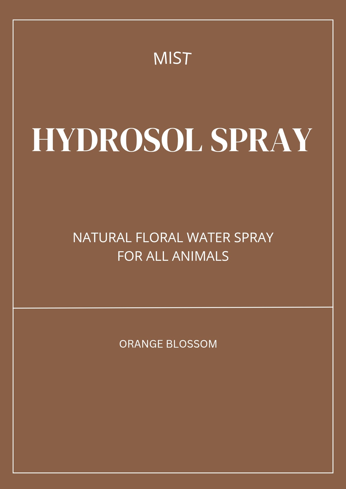 MIST ( ORANGE BLOSSOM Hydrolat/ floral water) 30ml spray