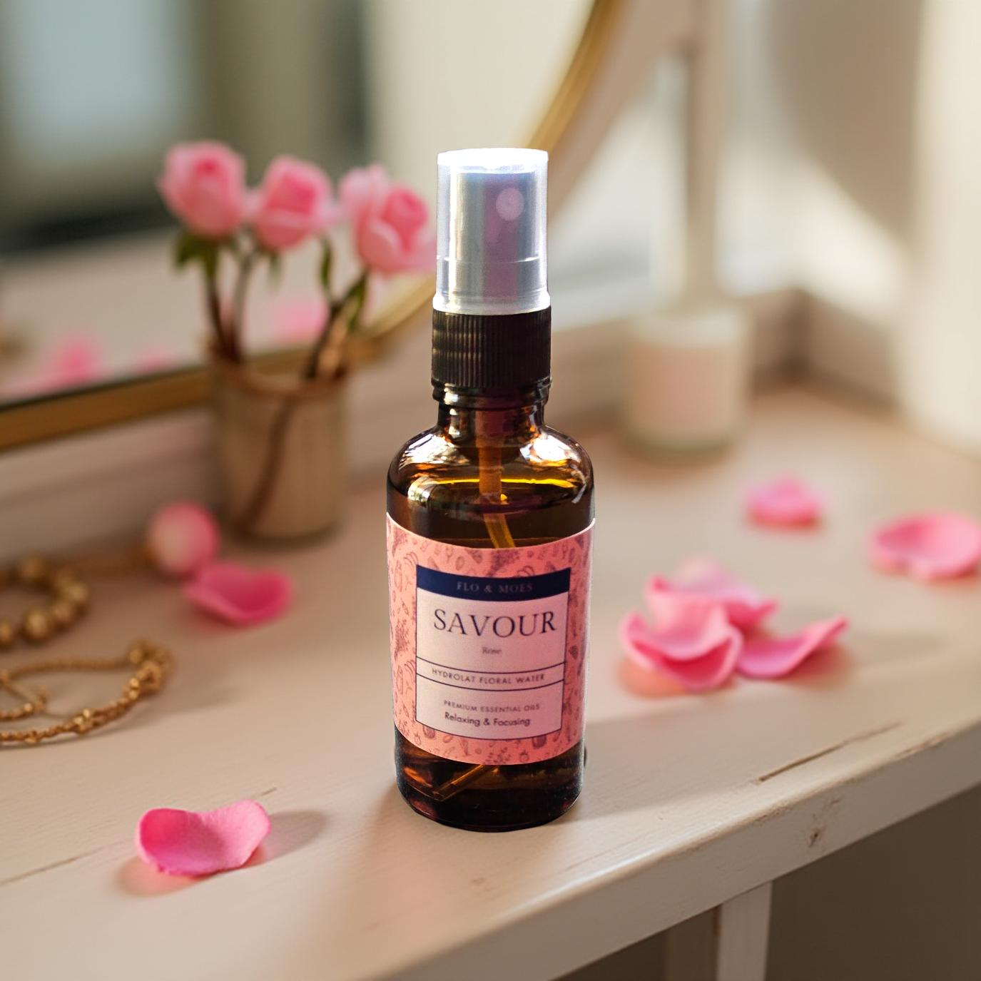 SAVOUR (ROSE Hydrolat Floral Water) 50ml spray bottle