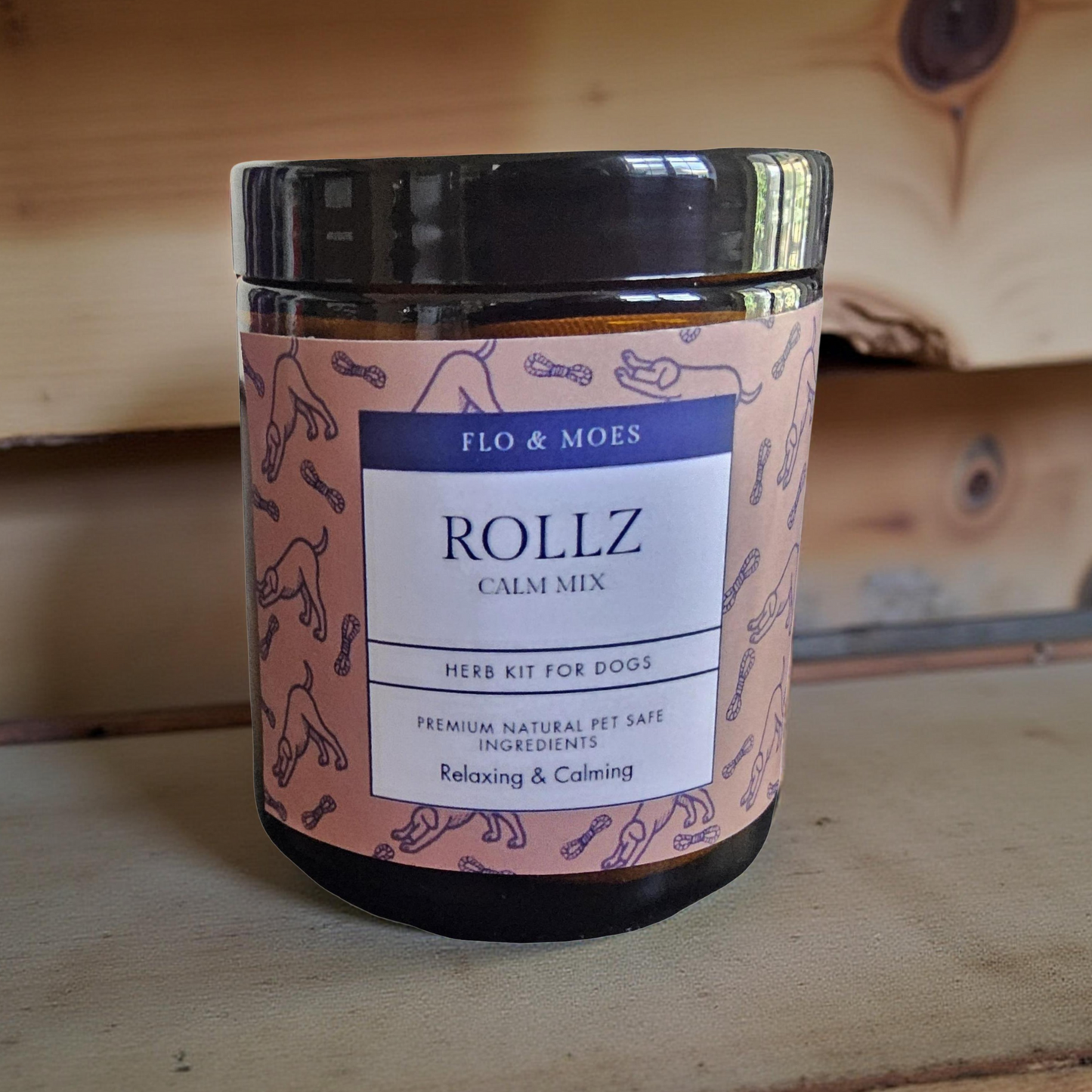 ROLLZ  DOG ( Herbal Rolling Treat & Hydrosol Spray for Dogs)  Herb Mix 100ml jar & 50ml Hydrosol spray