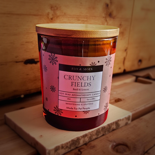 Aromatherapy Candle CRUNCHY FIELDS ( 30cl Pet Safe Aromatherapy Essences)