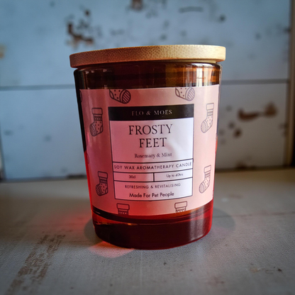 Aromatherapy Candle FROSTY FEET ( 30cl Pet Safe Aromatherapy Essences)