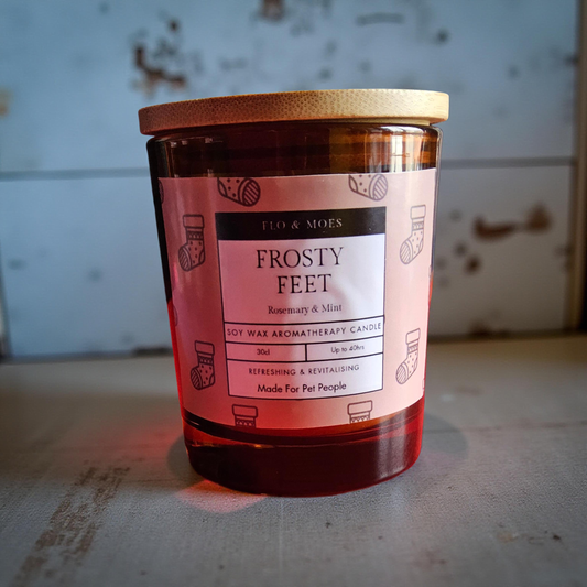 Aromatherapy Candle FROSTY FEET ( 30cl Pet Safe Aromatherapy Essences)